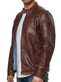 Tazzio Herren Jacke Lederjacke Echtleder Leder Übergangsjacke 19707 (Camel, XL) von Tazzio