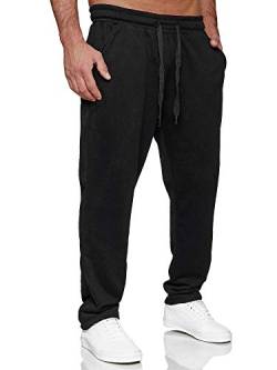 Tazzio Herren Jogginghose Regular Fit Sporthose Fitness Freizeit Hose Trainingshose Sweat Sweatpants Jogger | C100 Schwarz M von Tazzio