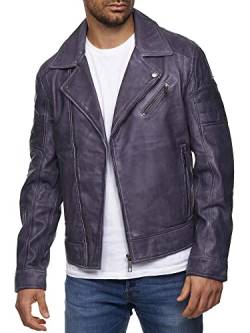 Tazzio Herren Lederjacke Echtleder Leder Jacke Übergangsjacke 19712 (Indigo, L) von Tazzio