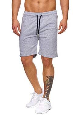 Tazzio Herren Sweatshort Jogginghose Fitnesshose Traininghose Sweatpants Sporthose Freizeithose 17600 Grau XL von Tazzio