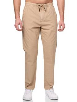 Tazzio Hose Stoffhose Leinen-Optik Herren Regular Fit Chino Chinohose Herrenhose A108 (Beige, 4XL) von Tazzio