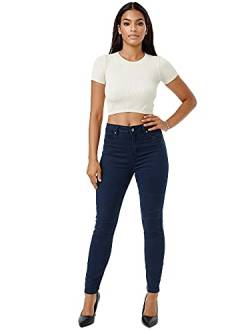 Tazzio Jeans Damen Skinny Fit High Rise Denim Jeanshose Stretch Slim Hose F103 (36, Navy) von Tazzio