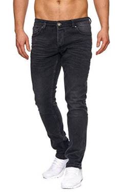 Tazzio Jeans Herren Slim Fit Stretch Jeanshose Hose Denim 16533 (32/34, Schwarz) von Tazzio