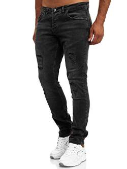 Tazzio Jeans Slim Fit Herren Destroyed Jeanshose Schwarz M525-1 Schwarz 36/32 von Tazzio