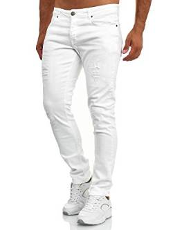 Tazzio Jeans Slim Fit Herren Destroyed Jeanshose Weiss M525-2 Weiss 42/30 von Tazzio