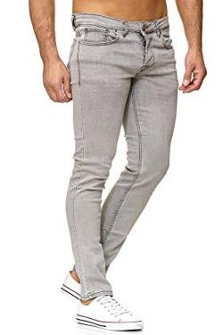 Tazzio Jeans Slim Fit Herren Jeanshose Stretch Designer Hose Denim Grau 34W / 30L von Tazzio