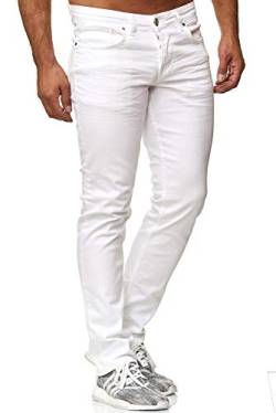 Tazzio Jeans Slim Fit Herren Jeanshose Stretch Designer Hose Denim Weiß 31W / 34L von Tazzio