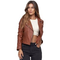 Tazzio Lederjacke F507 Biker Look mit coolen Zipper-Details & Reverskragen von Tazzio