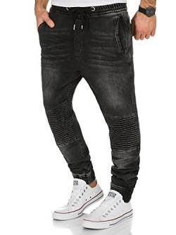 Tazzio Sweat Jeans Herren Jogger Jeanshose Stretch Designer Hose Denim 16505 (Schwarz, Small) von Tazzio