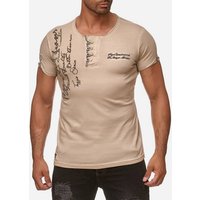 Tazzio T-Shirt 4050-1 Rundhalsshirt in Ölwaschung mit offenem Kragen und dezentem Used Look von Tazzio