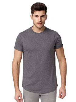 Tazzio T-Shirt Herren Rundhals Shirt Rundkragen Basic E105 (Anthrazit, 4XL) von Tazzio