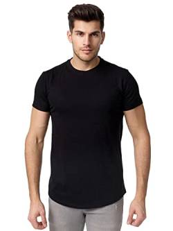 Tazzio T-Shirt Herren Rundhals Shirt Rundkragen Basic E105 (Schwarz, L) von Tazzio