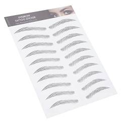 Augenbrauen Schwarz 06 Langlebiger Augenbrauen-Transfer-Aufkleber Haushalt Tragbarer Frauen-Augenbrauen-Tattoo-Aufkleberschwarz 06 (SCHWARZ-07) von Tbest