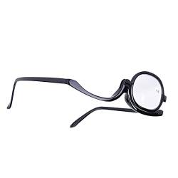 Schminkbrille Mit Klaparen Glaesern,Schminkbrille,Schminkbrille 2,5,Ss,Rotierende Brillen,Brille Für Augen Make-Up,Make-Up-Brille,Make-Up-Brille Vergrößern Augen-Make-Up-Brille Einzelne Linse Rotieren von Tbest