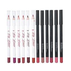 Set mit 12 Wasserdichten, Langlebigen, Matten Lippenstiften mit Sexy Lipliner-Stiften, Make-up, Kosmetische Schönheit von Tbest