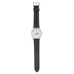 Tbest Damen Uhr,Reloj, Günstige Damenuhren Modische Pu-Lederband Quarzuhr Damen Weiblich Analog Armbanduhren Weiß (Schwarz) von Tbest