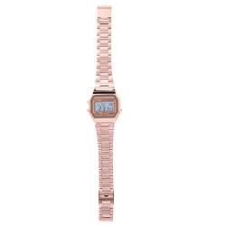 Tbest Uhr Damen, Digitaluhr Damen,Alte Digitaluhr,Vintage Rosa,B640Wc,Ceas Damen,Digital Armbanduhr Digital Led Back Light Electronic Edelstahl Strap Watch Rec Armbanduhr Rose Gold (Roségold) von Tbest