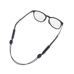 Tbest brillenband, Brillenband Sport Brillenkordel Schwarz, Brillenband Lesebrille Elastisches Sportbrillenband Eyewear Strap Glasses Strap Schwimmfähig Für Kinder, Männer, Frauen von Tbest