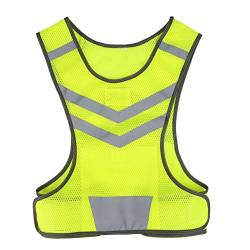 reflektorweste mesh,reflective running vest,Reflektorweste Sportweste Laufweste Hohe Sichtbarkeit Einstellbare reflektierende Sicherheitsweste Atmungsaktiv mit Vordertasche für Erwachsene, Kinder für von Tbest