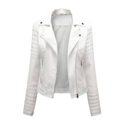 Tdvcpmkk Lederjacke Damen Reißverschlussjacke Damenmantel von Tdvcpmkk