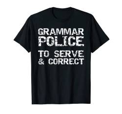 Distressed English Teacher Gift for Men Funny Grammar Police T-Shirt von Teacher Shirts & Teaching Gifts Design Studio