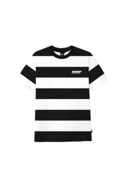 Tealer Unisex Stripe Basic Ss23 T-Shirt, Schwarz, XS von Tealer