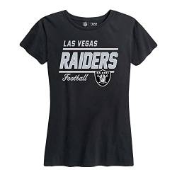 NFL Damen-T-Shirt, lockere Passform, Gameday-Kleidung, ohne Etikett, gerippter Ausschnitt, konturierte Passform, kurzärmeliges T-Shirt von Team Fan Apparel