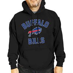 Team Fan Apparel NFL Gameday Kapuzen-Sweatshirt für Erwachsene, Poly-Fleece-Baumwoll-Mischgewebe, bleiben Sie warm und repräsentieren Sie Ihr Team stilvoll (Buffalo Bills – Schwarz, Größe S) von Team Fan Apparel