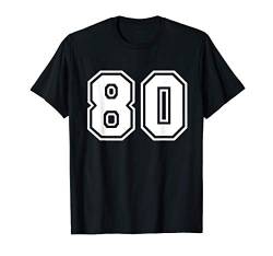 Team Jersey Nummer #80 Sportgeschenk T-Shirt von Team Jersey Nummer Co.