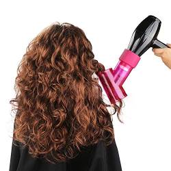 Magic Curl Diffusor für lockiges Haar, Wind Spin Hair Blow Dryer Diffusor für Haar-Styling Frauen Mädchen (Rose) von Techwills