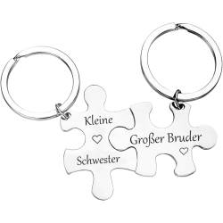 Bruder Schwester Geschenke Schlüsselanhänger für Big Brother, Brüder in Law von Schwester Lustiges für Männer BFF bester Freund Geburtstag Geschenk von Tecreo