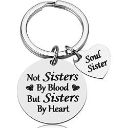 Freundschafts Geschenke für Mädchen/Frauen – Not Sister By Blood, But Sister By Heart Freundschafts Schlüsselanhänger, Geschenk für Beste Freundin, Frauen, Teenager, Geburtstags Geschenke Schmuck von Tecreo