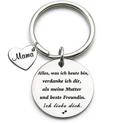 Mama Geschenk Alles, was ich heute bin, verdanke ich dir, als meine Mutter und beste Freundin. Schlüsselanhänger Best Mama Ever Schmuck Muttertag Geburtstag Geschenk Von der Tochter zur Mutter von Tecreo