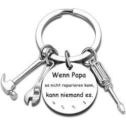 Papa Geschenk Wenn Papa es nicht reparieren kann, kann niemand es. Schlüsselanhänger Best Papa Ever Schmuck Vatertags Geschenk Geburtstag Geschenk von der Tochter an den Vater von Tecreo