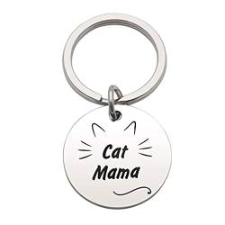 Tecreo Cat Mama Schlüsselanhänger für Mama Oma Familie Geburtstags Geschenk für Frauen Muttertags Geschenk für Katzenliebhaber von Tecreo