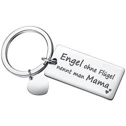 Tecreo Engel ohne Flügel nennt man Mama Schlüsselanhänger Geschenk für Mutter, Schlüsselanhänger Geschenk für Muttertag, Geburtstags Geschenk von Tecreo