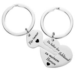 Tecreo Paar Schlüsselanhänger You Hold the Key to My Heart Geburtstags Geschenk Jubiläums Geschenk für Freund Freundin Mann Frau von Tecreo