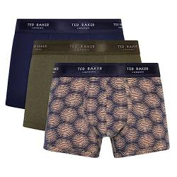 Ted Baker Herren 3-Pack Cotton Unterwäsche-Trunks, Navy/Dusty Olive/Geo Circle, S von Ted Baker