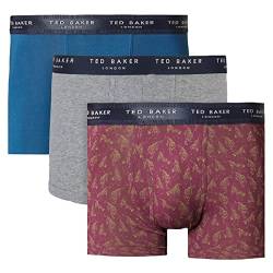 Ted Baker Herren 3er-Pack Boxer Briefs - Gibraltar Sea/Grau/Potent Violett - S von Ted Baker