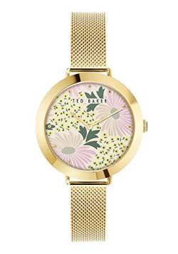 Ted Baker Ladies Stainless Steel Yellow Gold Mesh Band Watch (Model: BKPAMS3059I) von Ted Baker