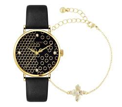 Ted Baker Phylipa Beehive Lederband & Armband Geschenkset Schwarz 1 Verarbeitung von Ted Baker