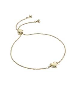 Ted Baker Sarsah Crystal Sparkle Heart Verstellbares Armband (Goldton/Kristall) von Ted Baker