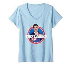 Ted Lasso Tea Cup T-Shirt mit V-Ausschnitt von Ted Lasso