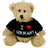 Teddys Rothenburg Schlüsselanhänger Plüschteddybär mit Pullover "I love Germany" 10 cm, kuschelweicher Plüsch von Teddys Rothenburg