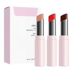 Pflegender Lippenbalsam - Set mit 3 nicht klebenden Lipglossen für trockene Lippen bei Frauen - Gesichts-Make-up für Mädchen für Zuhause, Arbeit, Einkaufen, Reisen, Treffen, Verabredungen Tedious von Tedious