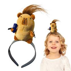 Tedious Stofftier-Haarspangen, Haarspangen für Mädchen | Frauen Mädchen Haarspange Gefüllte Capybara-Form | Multifunktionaler Haarschmuck für Bühnenauftritte für Dusche, Party, Reisen, Make-up von Tedious