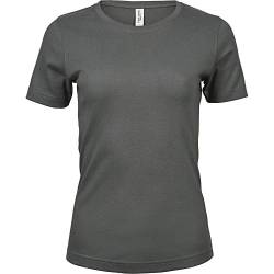 Tee Jays Damen Interlock T-Shirt, Rundhalsausschnitt, Kurzarm (M) (Staubgrau) von Tee Jays