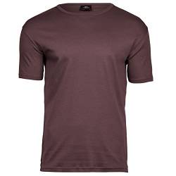 Tee Jays Herren Interlock T-Shirt, Rundhalsausschnitt, Kurzarm (XL) (Traube) von Tee Jays