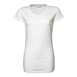 Tee Jays - Ladies Stretch Tee Extra Long L,White von Tee Jays