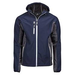 Tee Jays Softshell-Jacke Hooded Lightweight Performance Softshell Mehrfarbig Navy/Dark Grey M von Tee Jays